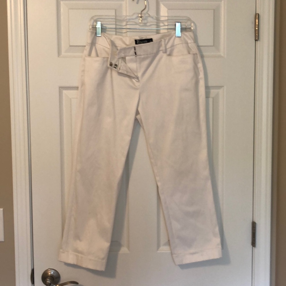 New York & Company white crop dress pants size 6